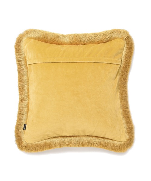 セール】ベルベットフリンジ クッションカバー 450×450 イエロー （063