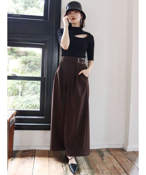 MURUA(ムルーア)の「変形ネックタートルニット(ニット/セーター・レディース・ブラック/ブラウン/アイボリー/モカ・FREE)」の16枚目の写真