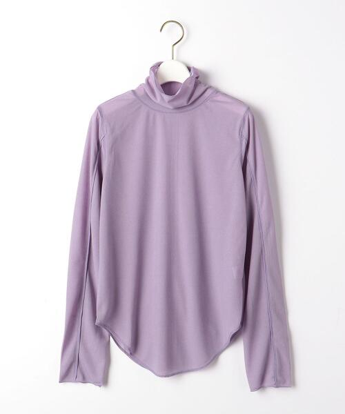 EMMEL REFINES(エメルリファインズ)の「<EMMEL REFINES(エメル リファインズ)>EM シアー タートル カット(Tシャツ/カットソー・レディース・ライトグレー/ベージュ/ライラック・FREE)」の3枚目の写真