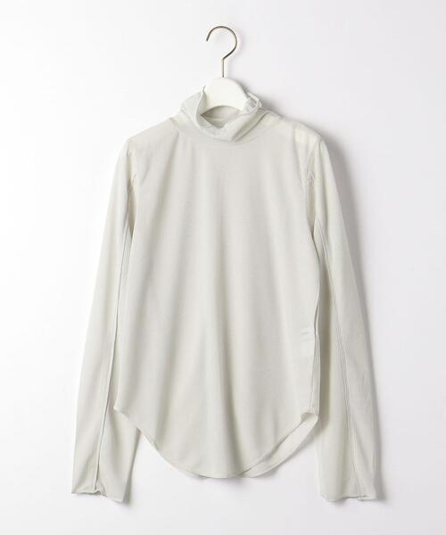 EMMEL REFINES(エメルリファインズ)の「<EMMEL REFINES(エメル リファインズ)>EM シアー タートル カット(Tシャツ/カットソー・レディース・ライトグレー/ベージュ/ライラック・FREE)」の2枚目の写真