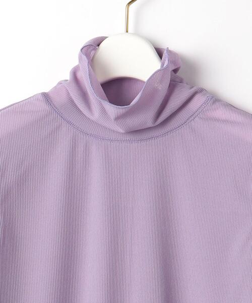 EMMEL REFINES(エメルリファインズ)の「<EMMEL REFINES(エメル リファインズ)>EM シアー タートル カット(Tシャツ/カットソー・レディース・ライトグレー/ベージュ/ライラック・FREE)」の5枚目の写真