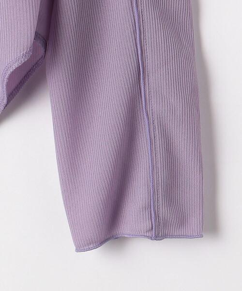 EMMEL REFINES(エメルリファインズ)の「<EMMEL REFINES(エメル リファインズ)>EM シアー タートル カット(Tシャツ/カットソー・レディース・ライトグレー/ベージュ/ライラック・FREE)」の10枚目の写真