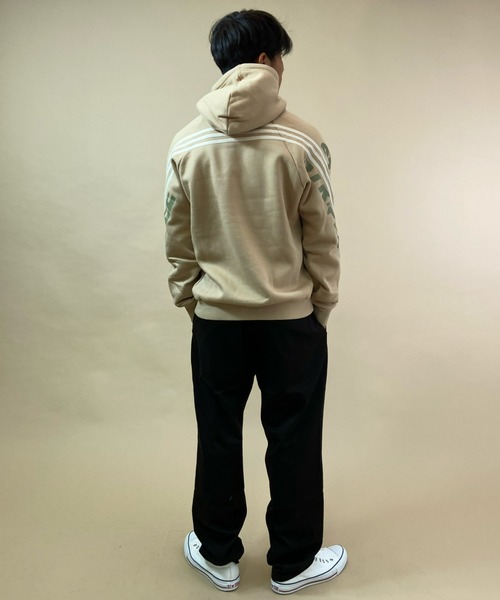 adidas(アディダス)の「adidas/アディダス スリーストライプ ルーズシルエットパーカー BN647(パーカー・メンズ・ブラック/グレー/ベージュ・L/O/M/XO)」の18枚目の写真