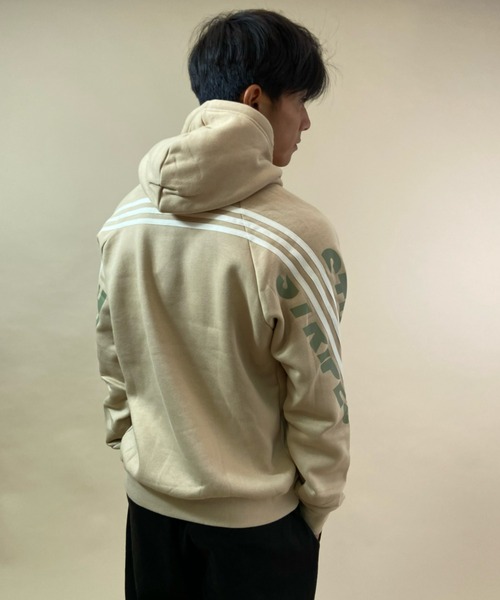 adidas(アディダス)の「adidas/アディダス スリーストライプ ルーズシルエットパーカー BN647(パーカー・メンズ・ブラック/グレー/ベージュ・L/O/M/XO)」の16枚目の写真