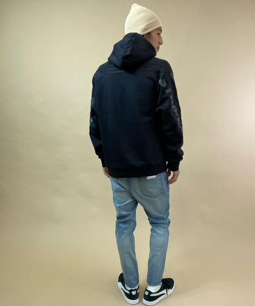 adidas(アディダス)の「adidas/アディダス スリーストライプ ルーズシルエットパーカー BN647(パーカー・メンズ・ブラック/グレー/ベージュ・L/O/M/XO)」の9枚目の写真