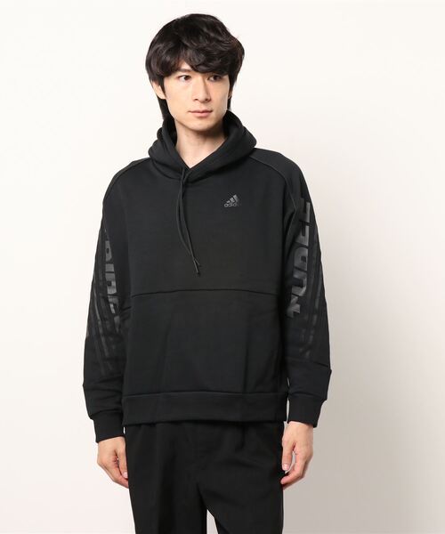 adidas(アディダス)の「adidas/アディダス スリーストライプ ルーズシルエットパーカー BN647(パーカー・メンズ・ブラック/グレー/ベージュ・L/O/M/XO)」の19枚目の写真
