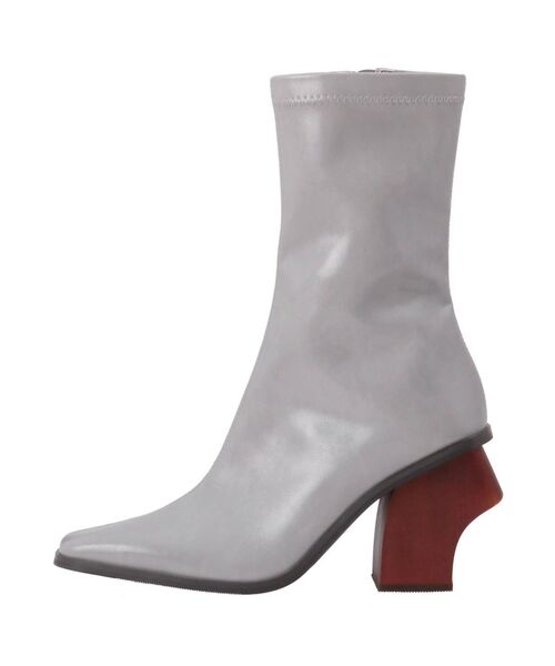 merry jenny（メリージェニー）の「woodヒールミドルブーツ（ブーツ・レディース・ブラック/ライトブルー/ベージュ/ダークブラウン・MEDIUM/LARGE）」の6枚目の写真