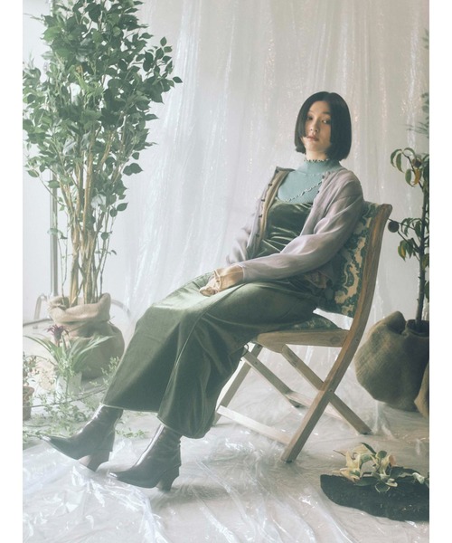 merry jenny（メリージェニー）の「woodヒールミドルブーツ（ブーツ・レディース・ブラック/ライトブルー/ベージュ/ダークブラウン・MEDIUM/LARGE）」の18枚目の写真