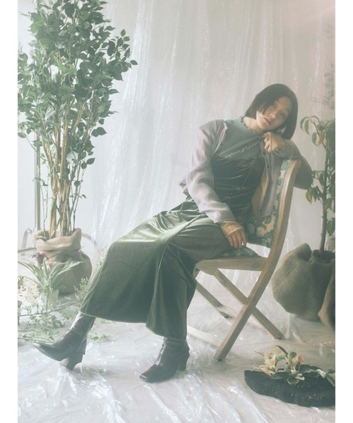 merry jenny（メリージェニー）の「woodヒールミドルブーツ（ブーツ・レディース・ブラック/ライトブルー/ベージュ/ダークブラウン・MEDIUM/LARGE）」の19枚目の写真