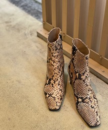 FABIO RUSCONI | 【FABIO RUSCONI(ファビオルスコーニ)】スクエアプリントショートブーツ(ブーツ)