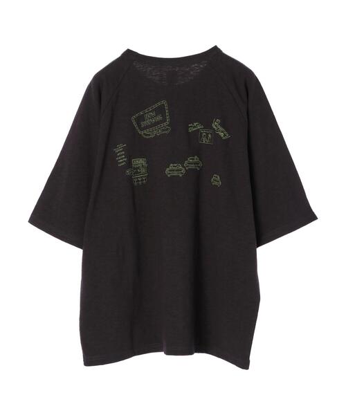 SEVENDAYS=SUNDAY（セブンデイズサンデイ）の「MOVIEGOERS刺繍5分袖ラグランTEE　＊（Tシャツ/カットソー・レディース・オフホワイト/ブラック/グリーン/ブルー・M/L）」の22枚目の写真