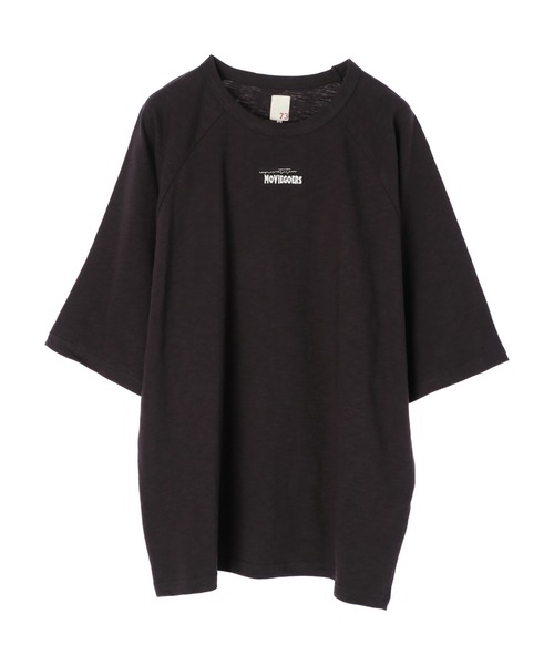 SEVENDAYS=SUNDAY（セブンデイズサンデイ）の「MOVIEGOERS刺繍5分袖ラグランTEE　＊（Tシャツ/カットソー・レディース・オフホワイト/ブラック/グリーン/ブルー・M/L）」の2枚目の写真