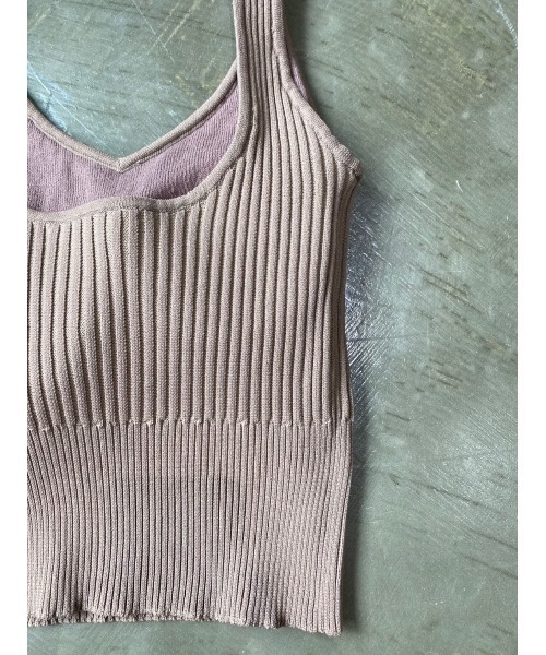 TRUNC（トランクエイティーエイト）の「Switch Knitting TOPS（タンクトップ・レディース・ブラック/ブラウン/ベージュ・FREE）」の21枚目の写真