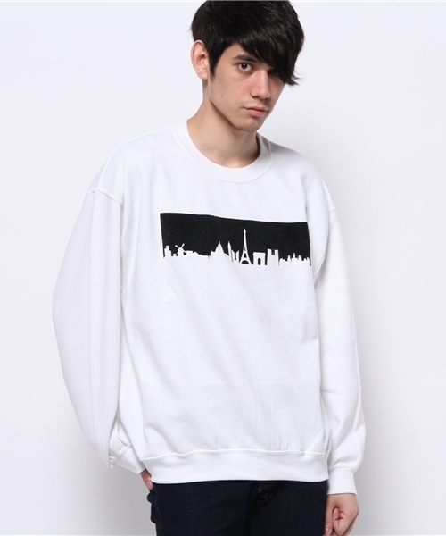 OUTLET（アウトレット）の「【Lui's】クルースウェットPARIS（スウェット・メンズ・ブラック/ネイビー/ホワイト・LARGE/MEDIUM）」の2枚目の写真