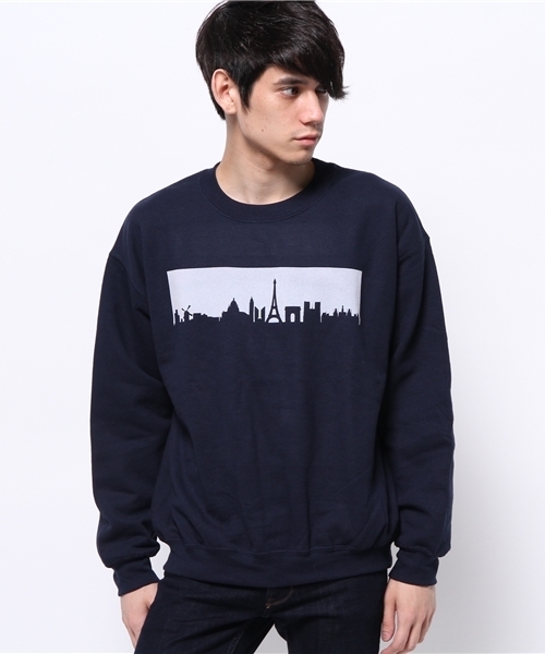 OUTLET（アウトレット）の「【Lui's】クルースウェットPARIS（スウェット・メンズ・ブラック/ネイビー/ホワイト・LARGE/MEDIUM）」の4枚目の写真