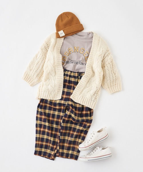 CIAOPANIC TYPY(チャオパニックティピー)の「【KIDS】【ZOZOTOWN限定】モヘアライクケーブルルーズニットカーディガン(カーディガン/ボレロ・キッズ・アイボリー/グレー/サンドベージュ/グリーン/ブルー/オレンジ・SMALL/MEDIUM/LARGE/X-LARGE/XX-LARGE)」の7枚目の写真