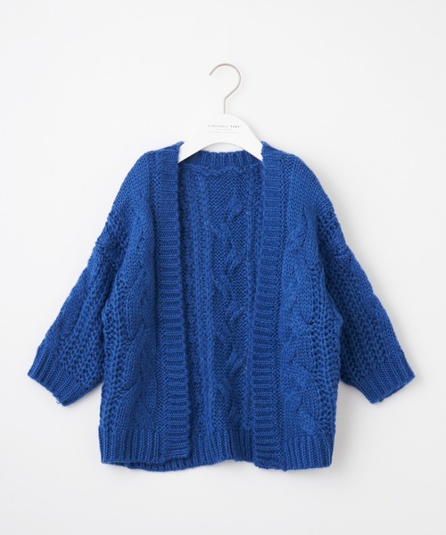 CIAOPANIC TYPY(チャオパニックティピー)の「【KIDS】【ZOZOTOWN限定】モヘアライクケーブルルーズニットカーディガン(カーディガン/ボレロ・キッズ・アイボリー/グレー/サンドベージュ/グリーン/ブルー/オレンジ・SMALL/MEDIUM/LARGE/X-LARGE/XX-LARGE)」の11枚目の写真