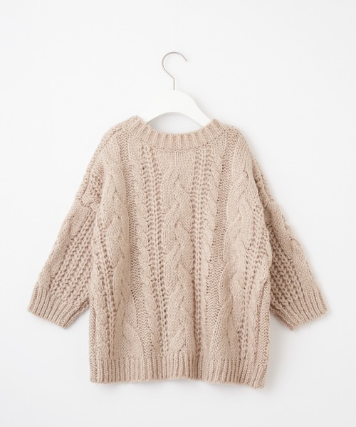 CIAOPANIC TYPY(チャオパニックティピー)の「【KIDS】【ZOZOTOWN限定】モヘアライクケーブルルーズニットカーディガン(カーディガン/ボレロ・キッズ・アイボリー/グレー/サンドベージュ/グリーン/ブルー/オレンジ・SMALL/MEDIUM/LARGE/X-LARGE/XX-LARGE)」の19枚目の写真