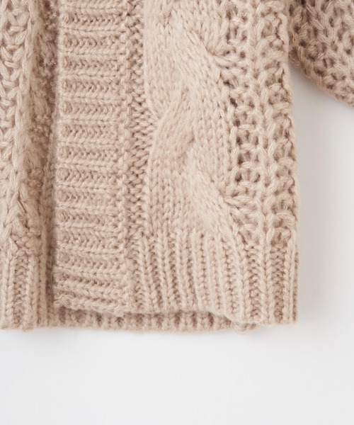CIAOPANIC TYPY(チャオパニックティピー)の「【KIDS】【ZOZOTOWN限定】モヘアライクケーブルルーズニットカーディガン(カーディガン/ボレロ・キッズ・アイボリー/グレー/サンドベージュ/グリーン/ブルー/オレンジ・SMALL/MEDIUM/LARGE/X-LARGE/XX-LARGE)」の17枚目の写真