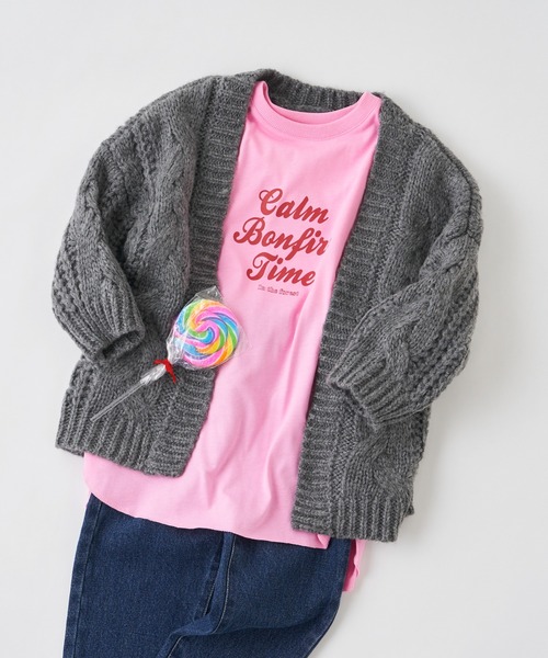 CIAOPANIC TYPY(チャオパニックティピー)の「【KIDS】【ZOZOTOWN限定】モヘアライクケーブルルーズニットカーディガン(カーディガン/ボレロ・キッズ・アイボリー/グレー/サンドベージュ/グリーン/ブルー/オレンジ・SMALL/MEDIUM/LARGE/X-LARGE/XX-LARGE)」の22枚目の写真