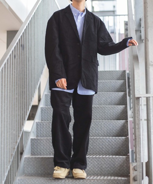 WEGO(ウィゴー)の「WEGO/コーデュロイワイドパンツ(チノパンツ・メンズ・ブラック/ベージュ・MEDIUM/LARGE)」の6枚目の写真