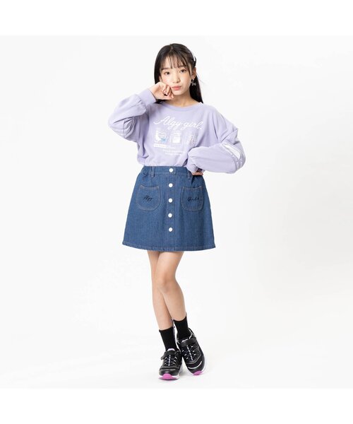 algy（アルジー）の「/前ポケ台形スカパン（スカート・キッズ・ベージュ/ブラック/インディゴブルー/ミント・X-SMALL/XXX-SMALL/MEDIUM/SMALL/XX-SMALL）」の6枚目の写真