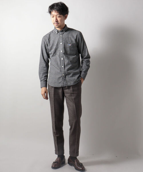 NOLLEY'S goodman(ノーリーズグッドマン)の「クジラ ワンポイント ボタンダウン フランネルシャツ(シャツ/ブラウス・メンズ・ネイビー/レッド/ブラック系1/ネイビー系1/ブルー/ブラック系その他5・L/S/XXL/XL/M/MEDIUM/LARGE/SMALL/X-LARGE)」の21枚目の写真