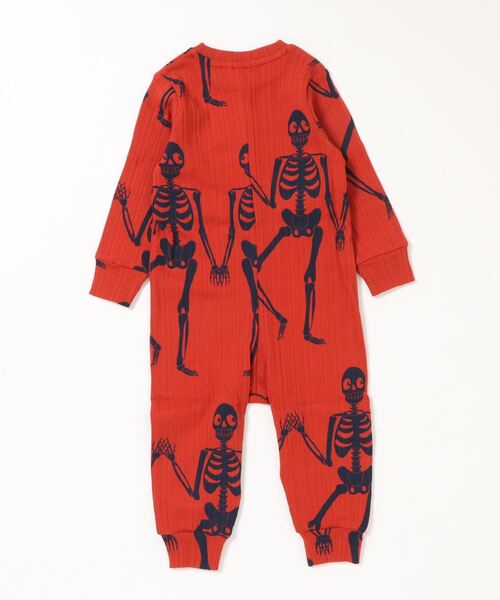 Mini Rodini（ミニロディーニ）の「mini rodini / スケルトン柄 前開き