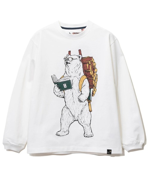 超ヘビーusa C Slow 金次郎クマ トップス ロングスリーブtee W Tシャツ カットソー Go 金次郎クマ Slow Caravan ゴースローキャラバン のファッション