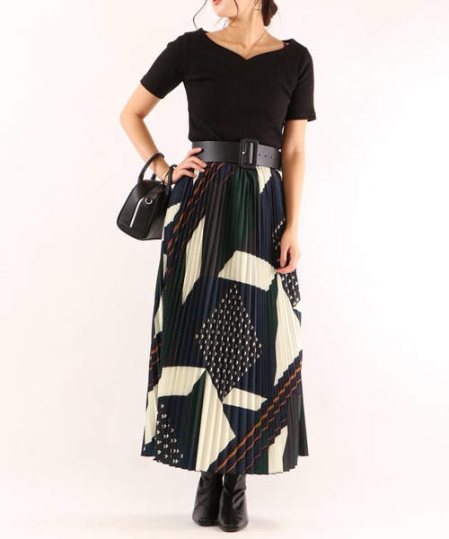 FUNALIVE（ファンアライブ）の「PULUTOARLE ﾊﾟｯﾁﾜｰｸﾌﾟﾘﾝﾄﾌﾟﾘｰﾂｽｶｰﾄ（スカート・レディース・カーキ/モカ・L/M）」の18枚目の写真