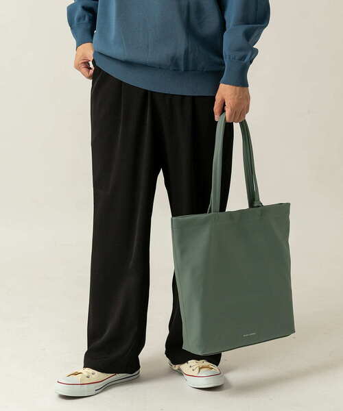 ITEMS URBANRESEARCH（アイテムズ アーバンリサーチ）の「フェイクレザー トートバッグ（トートバッグ・メンズ・ブラウン/グリーン/ブラック・-）」の3枚目の写真