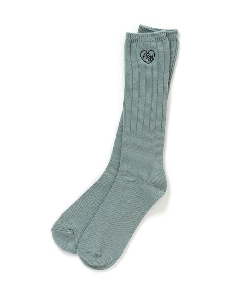 algy（アルジー）の「ハートロゴルーズソックス（ソックス/靴下・キッズ・オフホワイト/ラベンダー/ブラック/ベージュ/ミント/オレンジ・24/21）」の5枚目の写真