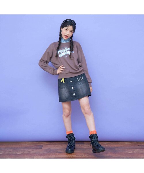 algy（アルジー）の「ハートロゴルーズソックス（ソックス/靴下・キッズ・オフホワイト/ラベンダー/ブラック/ベージュ/ミント/オレンジ・24/21）」の10枚目の写真