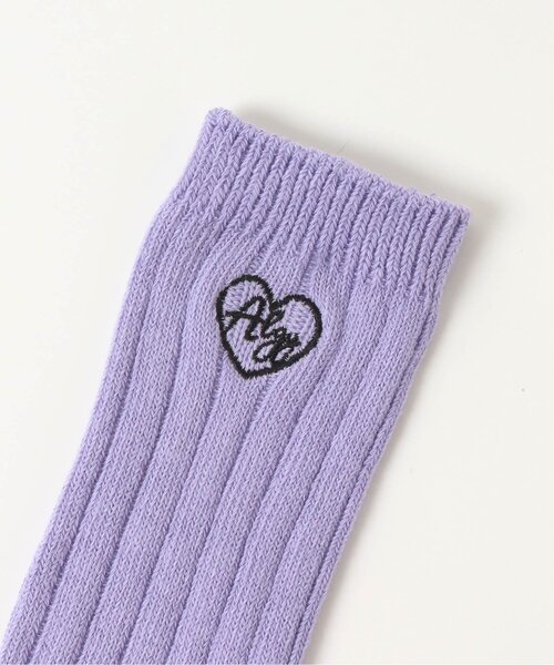 algy（アルジー）の「ハートロゴルーズソックス（ソックス/靴下・キッズ・オフホワイト/ラベンダー/ブラック/ベージュ/ミント/オレンジ・24/21）」の12枚目の写真