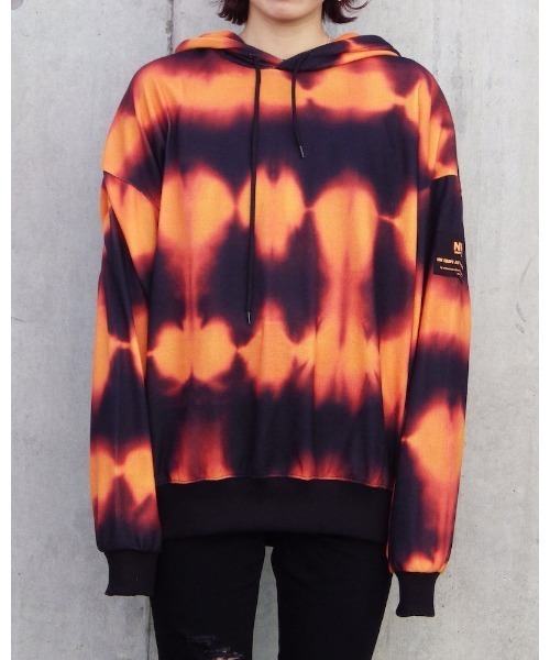 VIBGYOR（ヴィブジョー）の「【Re:one】-ATTENTION- WAVE HOODIE(MA)（パーカー・メンズ・オレンジ/ブルー・FREE）」の6枚目の写真