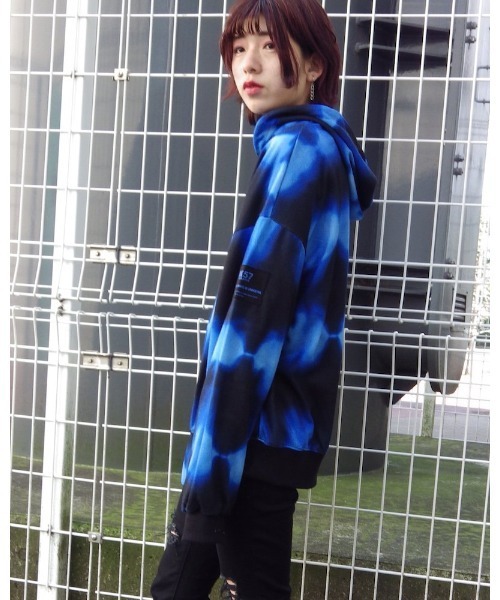 VIBGYOR（ヴィブジョー）の「【Re:one】-ATTENTION- WAVE HOODIE(MA)（パーカー・メンズ・オレンジ/ブルー・FREE）」の10枚目の写真