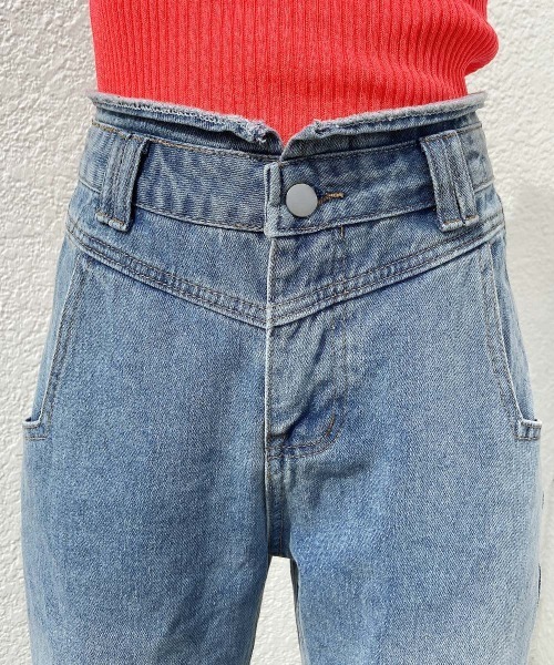 esutoreja（エストレジャ）の「ウエストデザインダメージデニム（デニムパンツ・レディース・ブルー・S/M）」の13枚目の写真