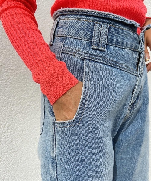 esutoreja（エストレジャ）の「ウエストデザインダメージデニム（デニムパンツ・レディース・ブルー・S/M）」の14枚目の写真