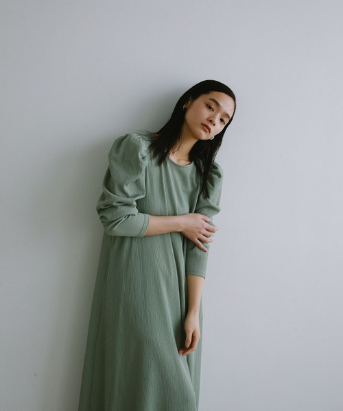 e/rm（イーアールエム）の「【e/rm】テクスチャーカタパフワンピース　235182（ワンピース・レディース・ベージュ/グリーン系その他4/ブラック/ライトベージュ/その他/ナチュラル/ブラウン/ネイビー/アイボリー/ライトグリーン・FREE）」の7枚目の写真