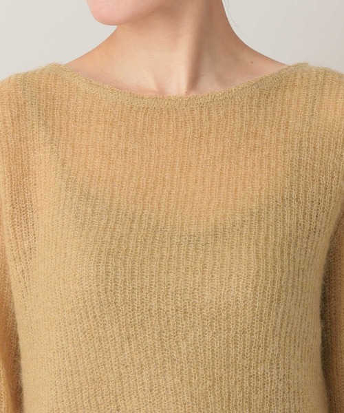 Curensology（カレンソロジー）の「Curensology(カレンソロジー)/エールモヘヤルーズニットプルオーバー（ニット/セーター・レディース・チャコールグレー/ベージュ/ブルー・FREE）」の10枚目の写真