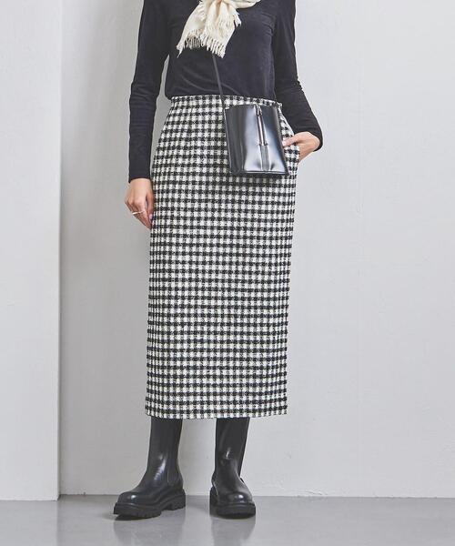 UNITED ARROWS（ユナイテッドアローズ）の「＜UNITED ARROWS＞ツイード タイトスカート W◆（スカート・レディース・ブラック/モカ・38/36/34）」の2枚目の写真