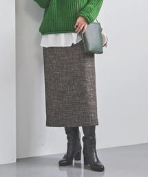 <UNITED ARROWS>ツイード タイトスカート W◆