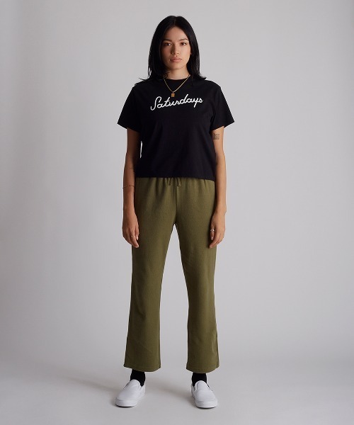 Saturdays NYC（サタデーズ ニューヨークシティ ）の「Script Standard S/S Tee（Tシャツ/カットソー・レディース・ミント/オフホワイト/ブラック・X-SMALL/S/M/L）」の4枚目の写真