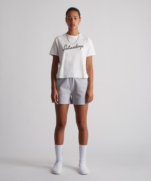 Saturdays NYC（サタデーズ ニューヨークシティ ）の「Script Standard S/S Tee（Tシャツ/カットソー・レディース・ミント/オフホワイト/ブラック・X-SMALL/S/M/L）」の8枚目の写真