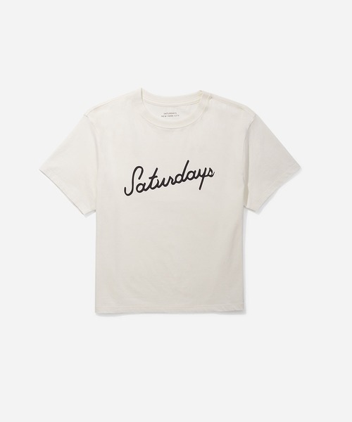 Saturdays NYC（サタデーズ ニューヨークシティ ）の「Script Standard S/S Tee（Tシャツ/カットソー・レディース・ミント/オフホワイト/ブラック・X-SMALL/S/M/L）」の10枚目の写真
