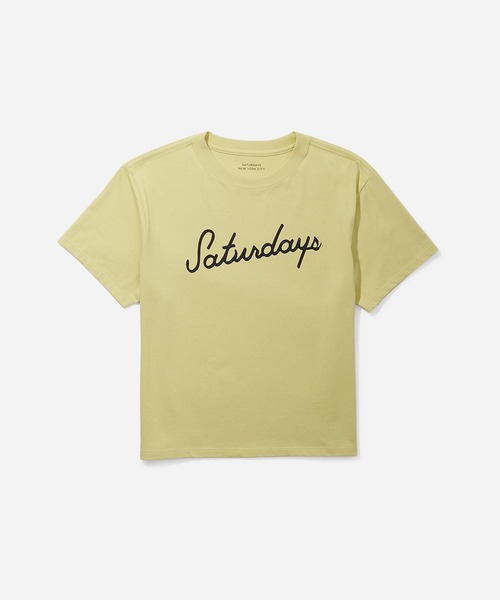 Saturdays NYC（サタデーズ ニューヨークシティ ）の「Script Standard S/S Tee（Tシャツ/カットソー・レディース・ミント/オフホワイト/ブラック・X-SMALL/S/M/L）」の14枚目の写真