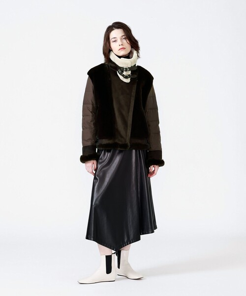 LOVELESS(ラブレス)の「ブラウンエコファーコンビラーダースダウン(ブルゾン・レディース・ブラウン系その他5・34/36)」の4枚目の写真