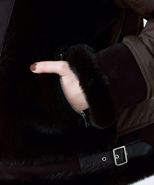 LOVELESS(ラブレス)の「ブラウンエコファーコンビラーダースダウン(ブルゾン・レディース・ブラウン系その他5・34/36)」の12枚目の写真