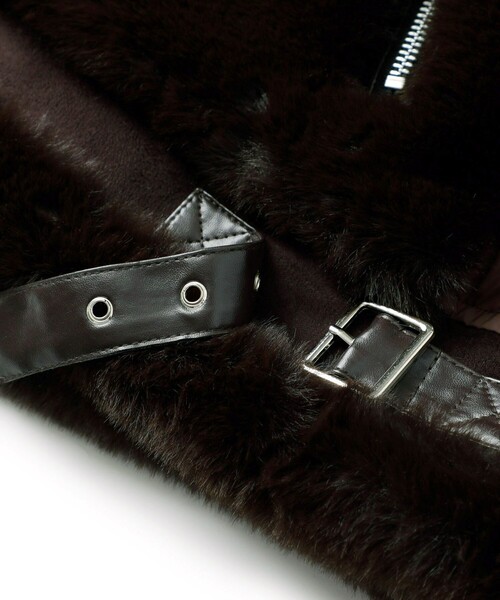 LOVELESS(ラブレス)の「ブラウンエコファーコンビラーダースダウン(ブルゾン・レディース・ブラウン系その他5・34/36)」の19枚目の写真