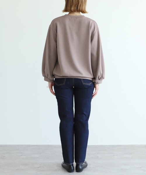 reca（レカ）の「ボリュームスリーブショート丈プルオーバー（Tシャツ/カットソー・レディース・ブラック/チャコールグレー/モカ・FREE）」の18枚目の写真
